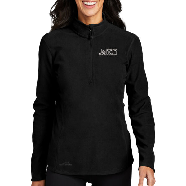 Eddie Bauer® Ladies 1/2-Zip Microfleece Jacket - Embroidered Logo Thumbnail