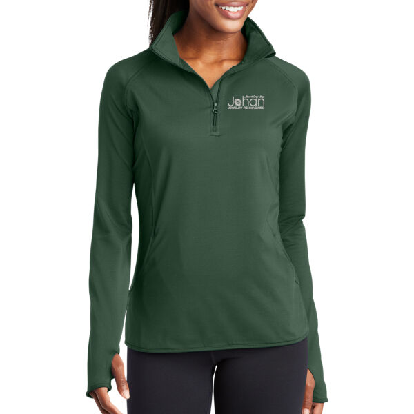 Sport-Tek® Ladies Sport-Wick® Stretch 1/2-Zip Pullover - Embroidered Logo Thumbnail