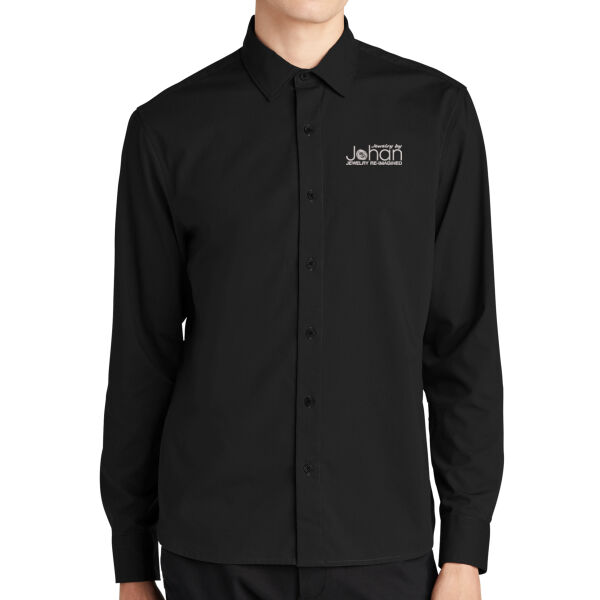 MERCER+METTLE™ Long Sleeve Stretch Woven Shirt - Embroidered Logo Thumbnail