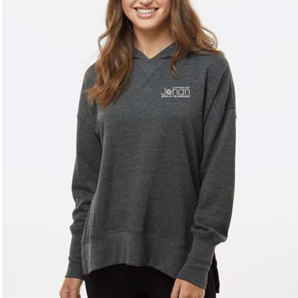 MV Sport - Women's French Terry Hooded Sweatshirt - Embroidered Logo Thumbnail