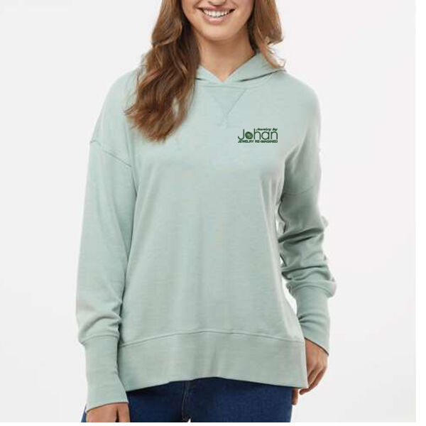 MV Sport - Women's French Terry Hooded Sweatshirt - Embroidered Logo Thumbnail