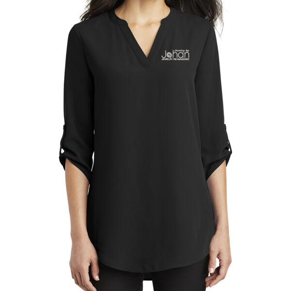 Port Authority ® Ladies 3/4-Sleeve Tunic Blouse - Embroidered Logo Thumbnail