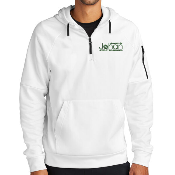 Nike Therma-FIT Pocket 1/4-Zip Fleece Hoodie - Embroidered Logo Thumbnail