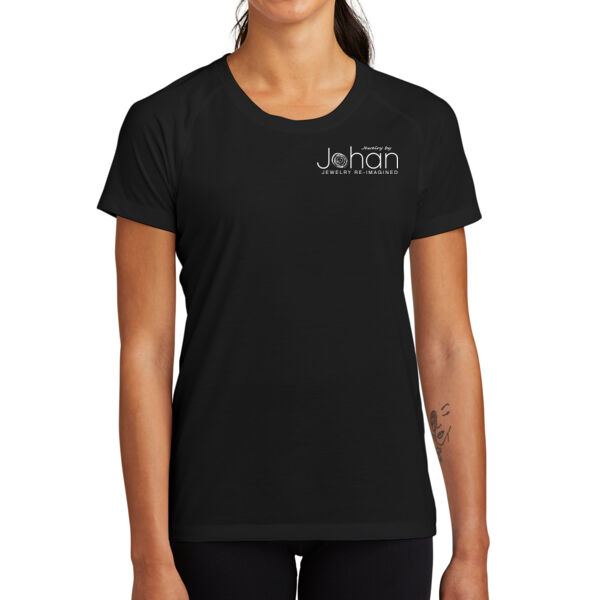 Sport-Tek® Women's PosiCharge® Tri-Blend Wicking Raglan Tee - Screen Print Logo Thumbnail