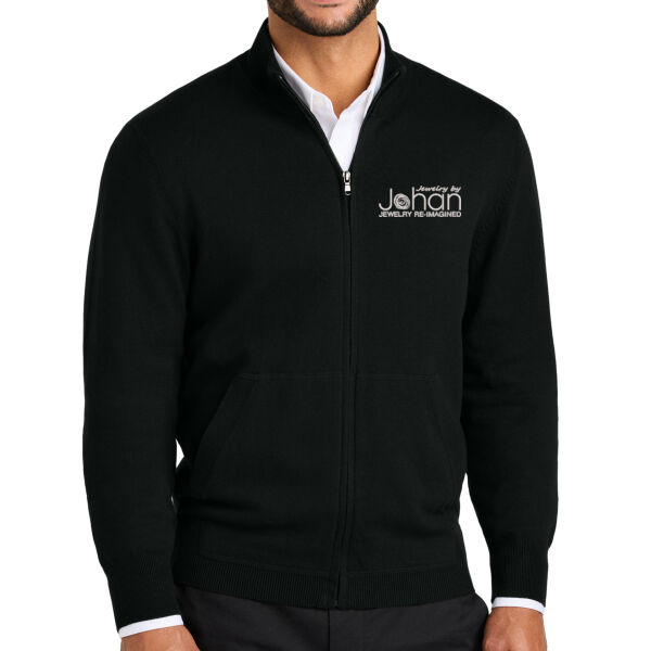 Port Authority® Easy Care Full-Zip Sweater - Embroidered Logo Thumbnail