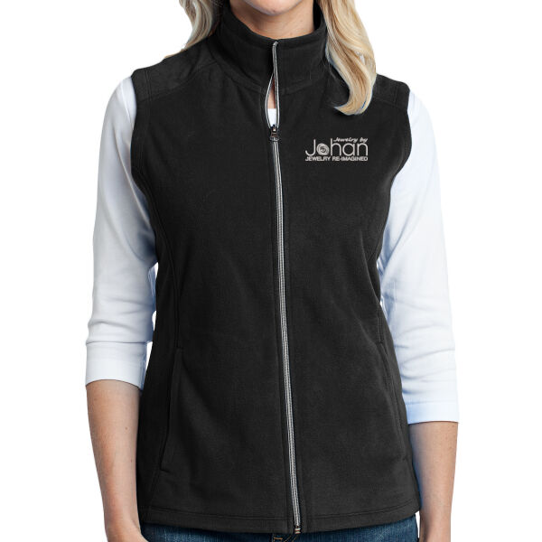 Port Authority® Women's Microfleece Vest - Embroidered Logo Thumbnail