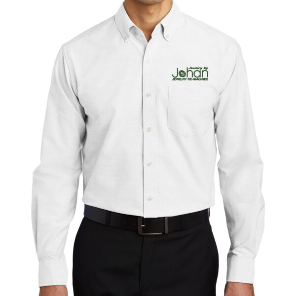 Port Authority® SuperPro™ Oxford Shirt - Embroidered Logo Thumbnail